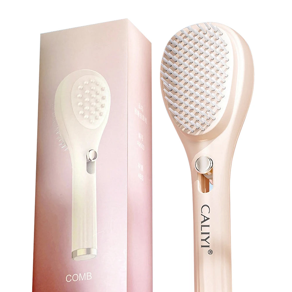 brosse magique télescopique CALIYI – Brosse à cheveux portable anti-statique, ne colle pas aux cheveux, idéale pour un coiffage volumineux ✨💆‍♀️