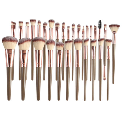 56-Piece Make up Brush Set (chocolate)- Full Face Cosmetics Kit , Eyeshadow Blending Brushes & Beauty Sponge  make up brushes