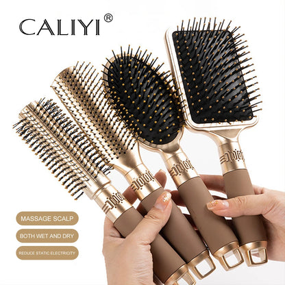 Brosse à cheveux CALIYI à coussin d’air 💆‍♀️ Brosse de massage du cuir chevelu – Démêlante, antistatique et idéale pour le salon ou le SPA ✨ Forme ovale et ronde, parfaite pour un coiffage doux et sans frisottis 💖