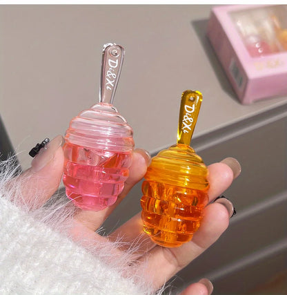 Small Honeypot Lip Oil Moisturizing and Fading Lip Pattern Water Lip Balm Dudu Lips