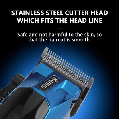 Tondeuse Kemei Professionnelle – Tondeuse rechargeable pour cheveux et barbe 0 mm, sans fil, modèle KM-8559