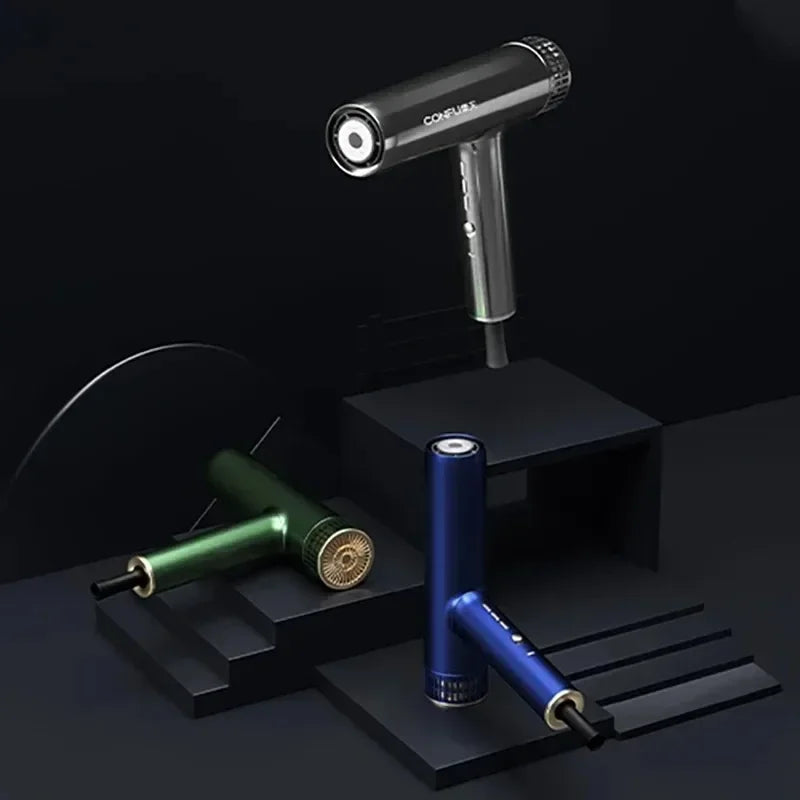 Sèche-cheveux professionnel à haute vitesse — souffle puissant, ions négatifs, séchage rapide idéal pour salons et soins capillaires.