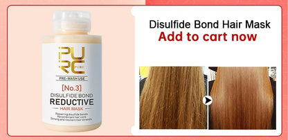 Traitement Lissant à la Kératine PURC 1000ml – Soin Professionnel Brésilien pour Cheveux Bouclés et F