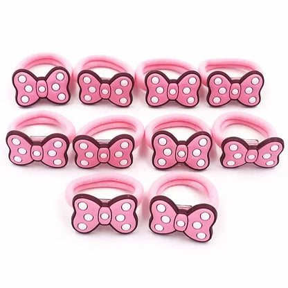 🎀 Lot de 10 pinces à cheveux Disney Mickey & Minnie 🎀 Pinces en PVC avec nœud à pois, style cartoon. Accessoires adorables pour filles — parfaits pour offrir ou compléter une tenue ! 💖
