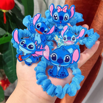 1/5/10 pcs Bandeaux cheveux Disney Lilo & Stitch 🎀 – Élastiques et pinces à cheveux kawaii en forme de Stitch 🩵 Accessoires mignons pour filles, parfaits comme cadeau ou jouet !