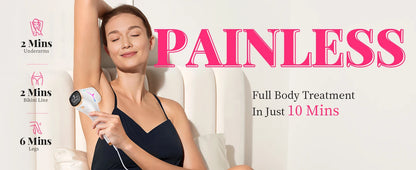 Épilateur IPL 990 000 flashs pour femmes  – épilation durable et indolore pour le corps, le bikini et le visage.